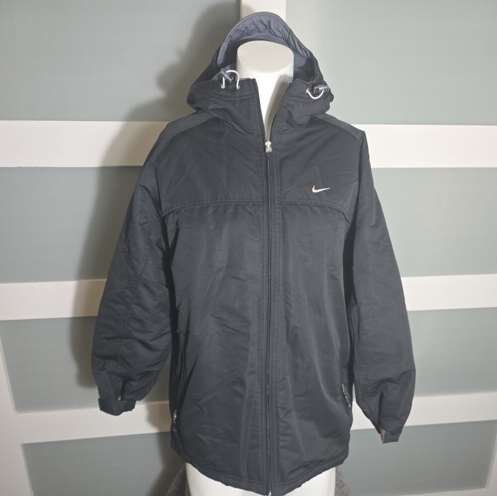 Nike Jacket Mens Large Lined Parka Long Full Zip Rain Snow Back Vintage Y2Kcoat